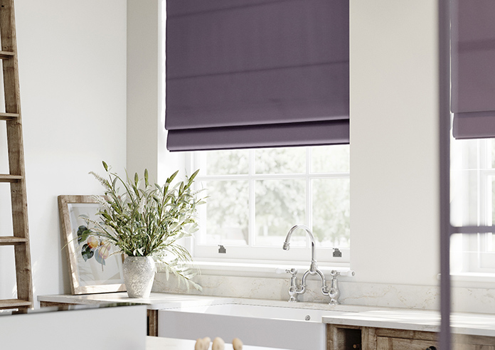 Norleigh, Plum - Twist&Fit Roman Blind - Image 5